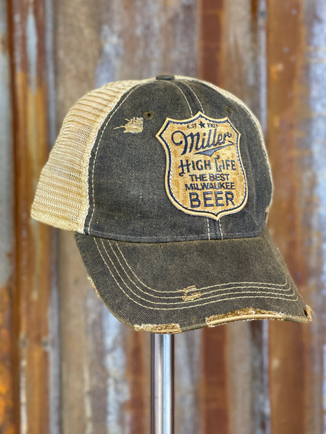Miller High Life Vintage Logo Badge Hat- Black