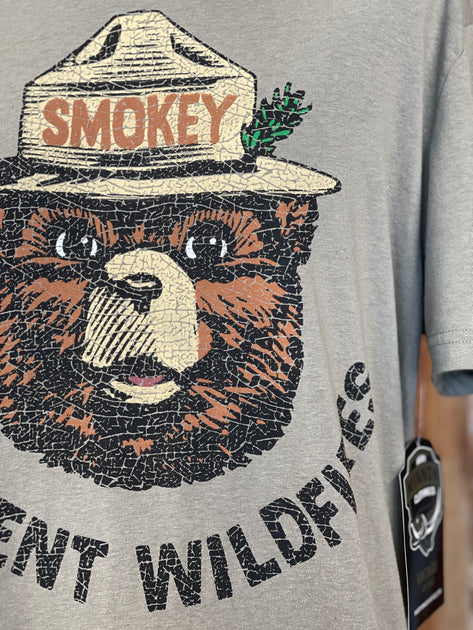 Angry Minnow Vintage Smokey Bear & Cubs Tee- Sage Green Sale!, 3XL