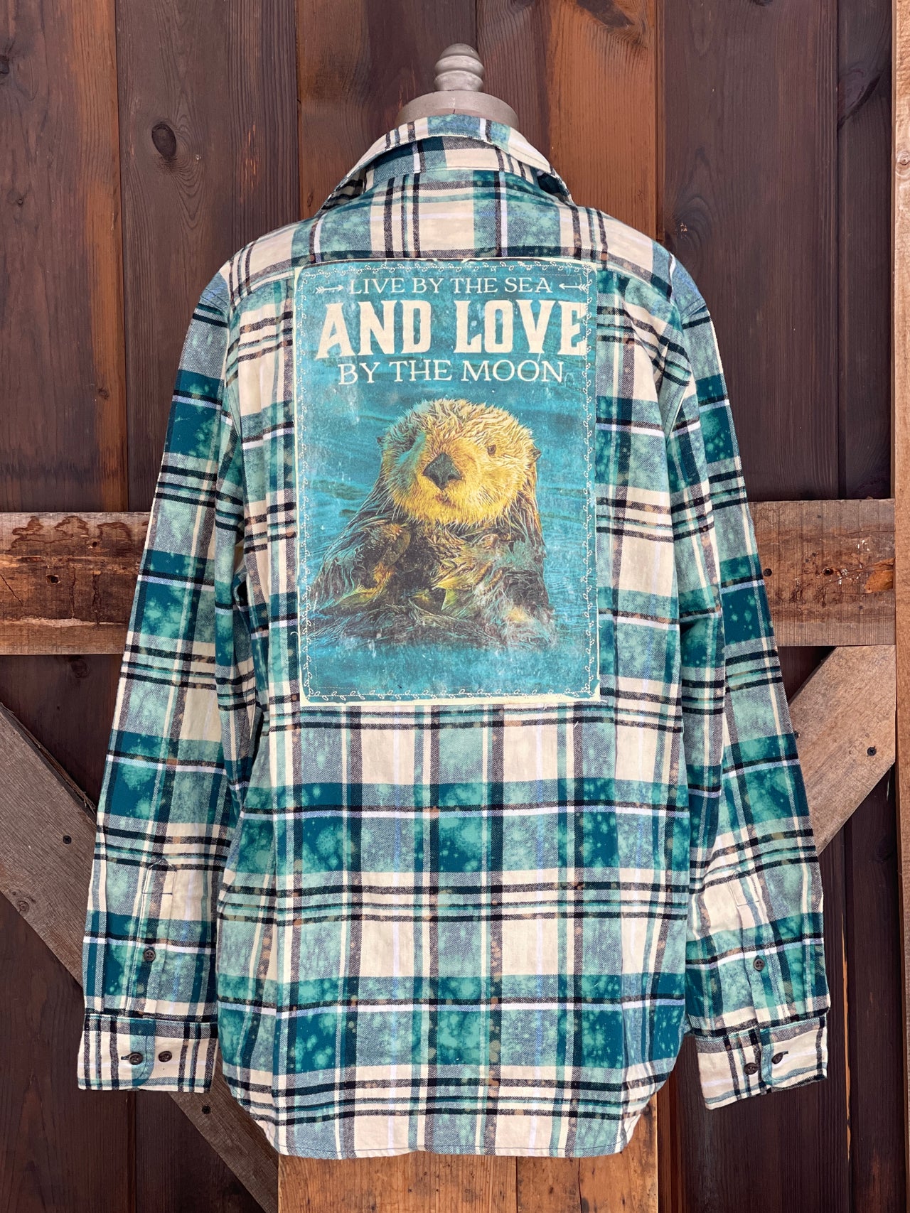 SEA OTTER Art Flannel- Distressed Siesta key Plaid