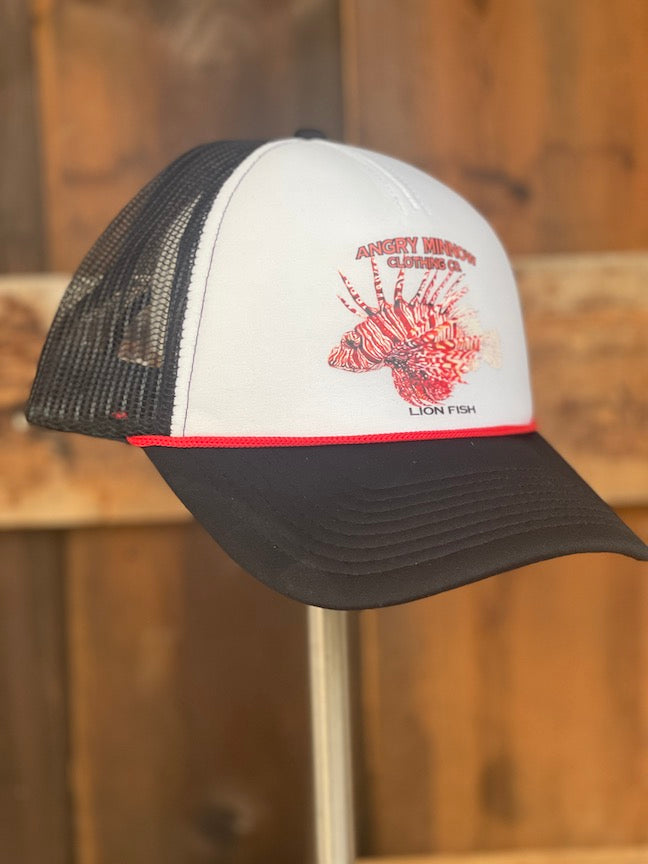 Angry Minnow Saltwater Fish Hat- LION FISH