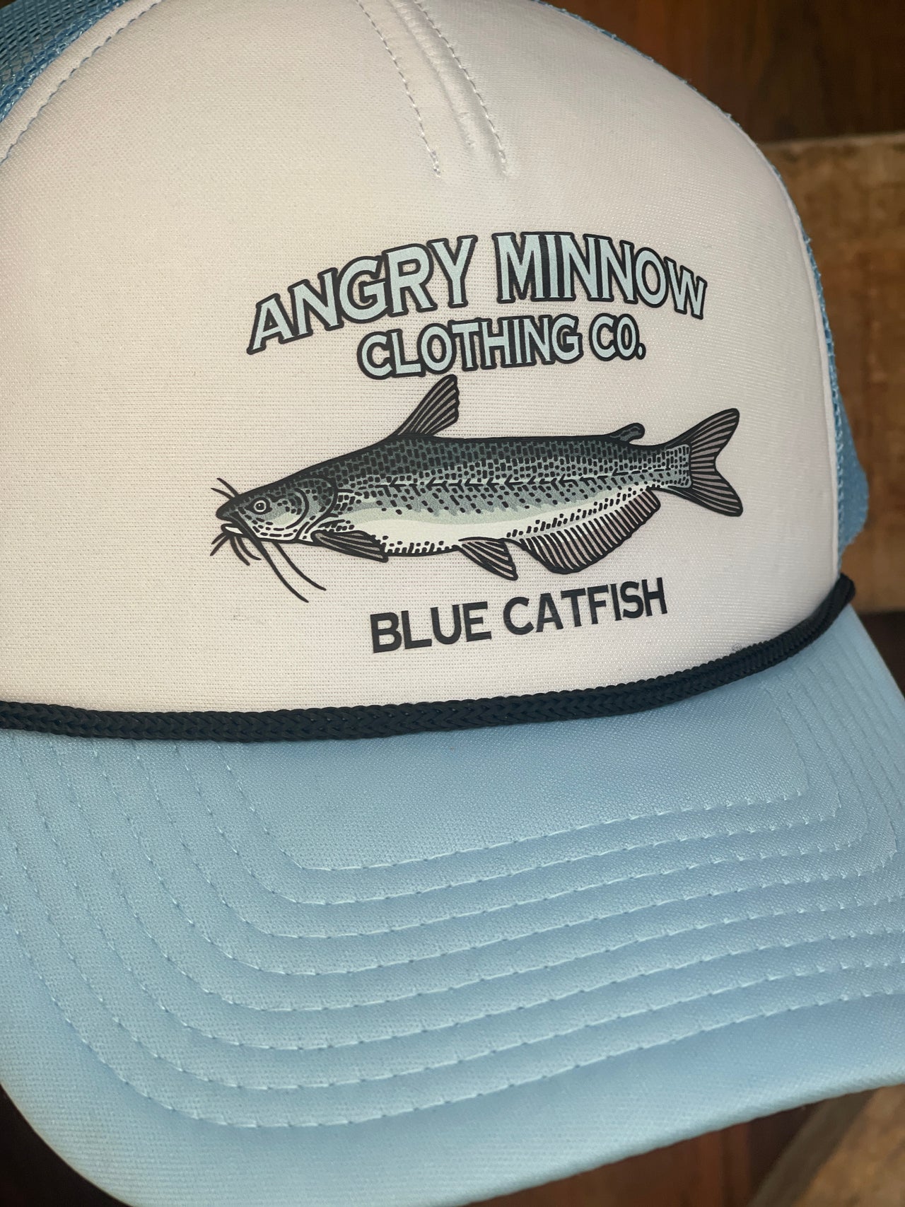 Angry Minnow Freshwater Fish Hat- BLUE CATFISH