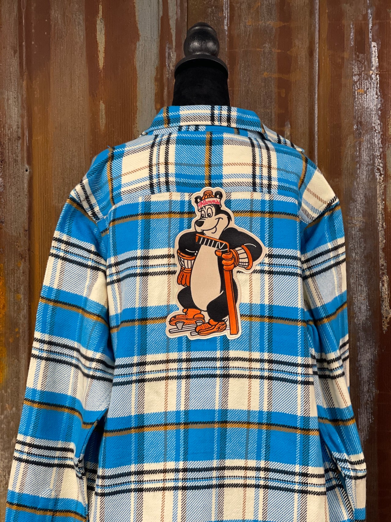 Hamm's Hockey Bear BRAWNT Flannel AngryMinnow Vintage