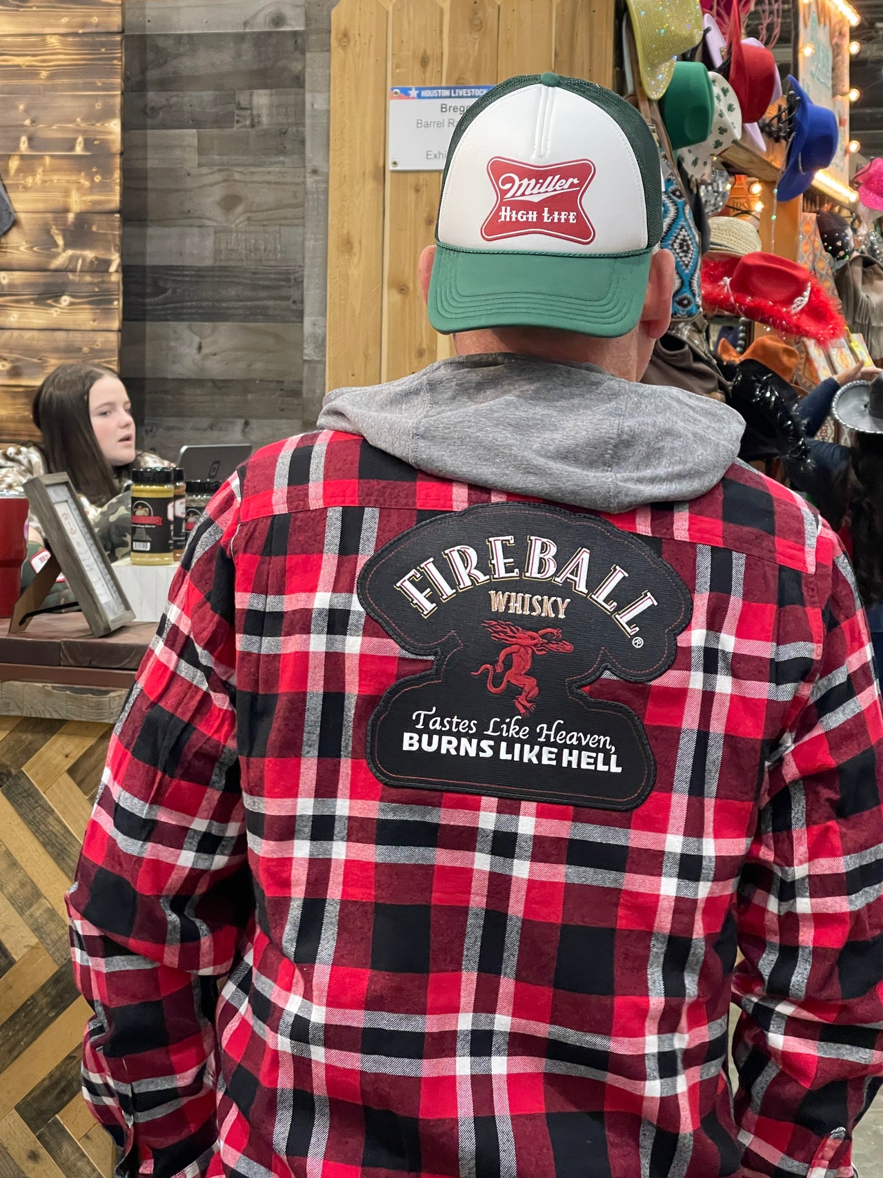 Fireball patch flannel- Lumberjack Plaid