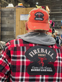 Thumbnail for Fireball patch flannel- Lumberjack Plaid