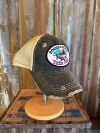 Thumbnail for House Party Tickle Pink hat- Distressed Black SnapBack