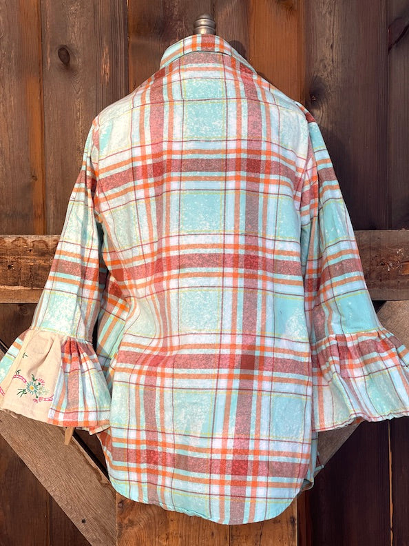 Flared Sleeve Flannel- GIVERNY Size Xlarge