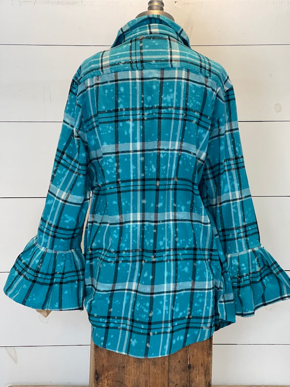 Flared Sleeve Flannel- FRENCH QUARTER Small-3XL