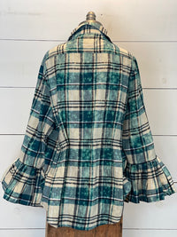 Thumbnail for Flared Sleeve Flannel- SOUTHERN BELLE Small-3XL