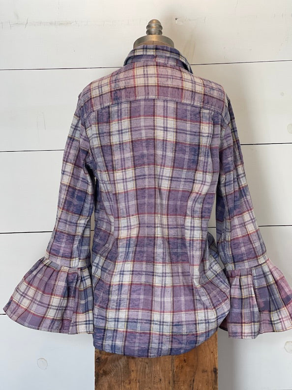 Flared Sleeve Flannel- WILDFLOWER Size Medium