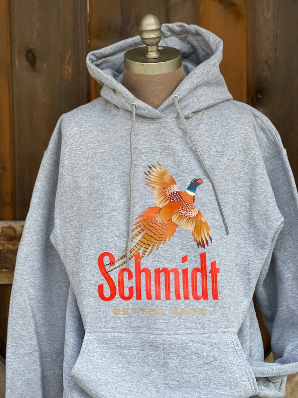 Schmidt Beer PHEASANT HUNT Hoodie- Heather Grey