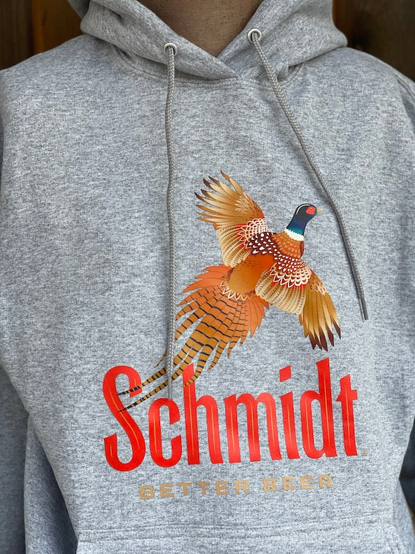 Schmidt Beer PHEASANT HUNT Hoodie- Heather Grey