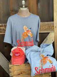 Thumbnail for Schmidt Beer PHEASANT HUNT Hoodie- Heather Grey