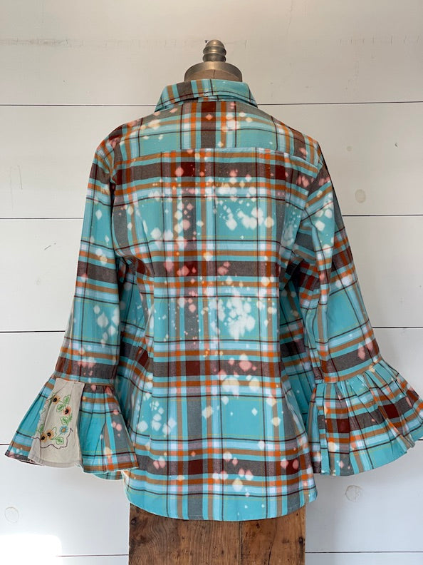 Flared Sleeve Flannel- FLORIDA KEYS Small-2XL