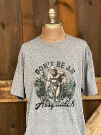 Thumbnail for DON'T BE AN ASSQUATCH Tee- Heather Grey