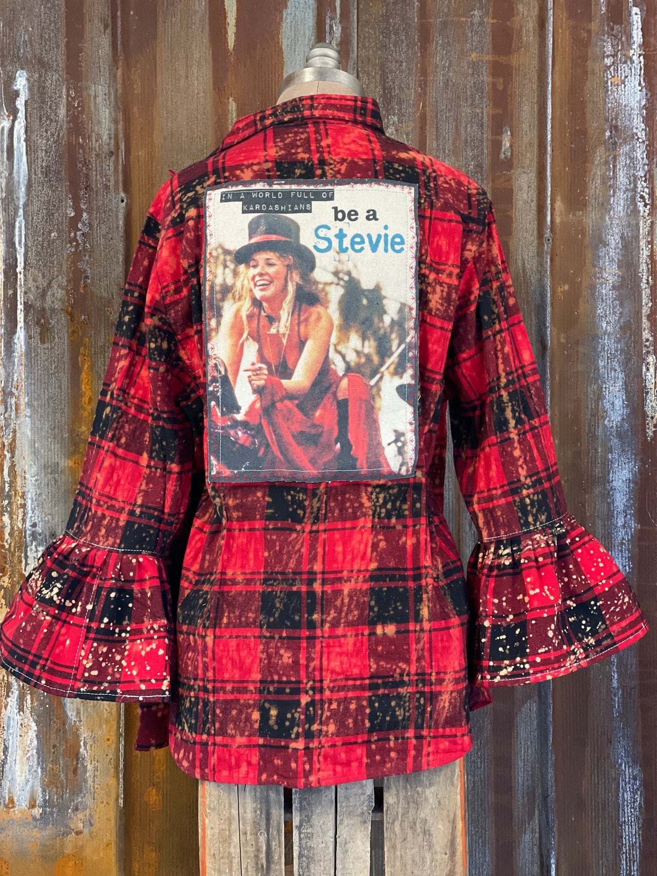 Flared Sleeve Flannel- BE A STEVIE Size 3XL