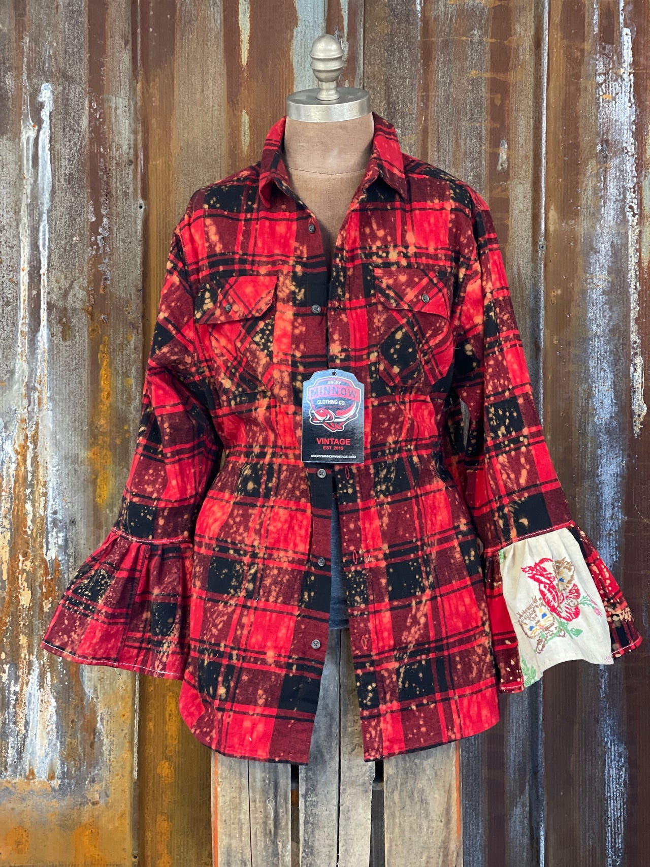 Flared Sleeve Flannel- BE A STEVIE Size 3XL