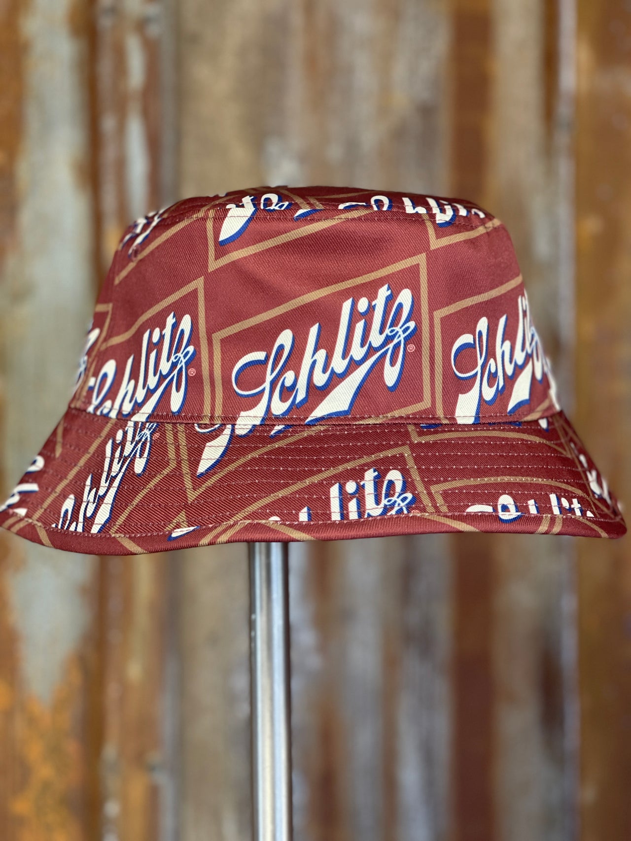 Schlitz Beer Retro Bucket Hat- Maroon