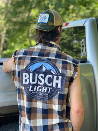 Thumbnail for Busch Sleeveless Flannel Angry Minnow Vintage