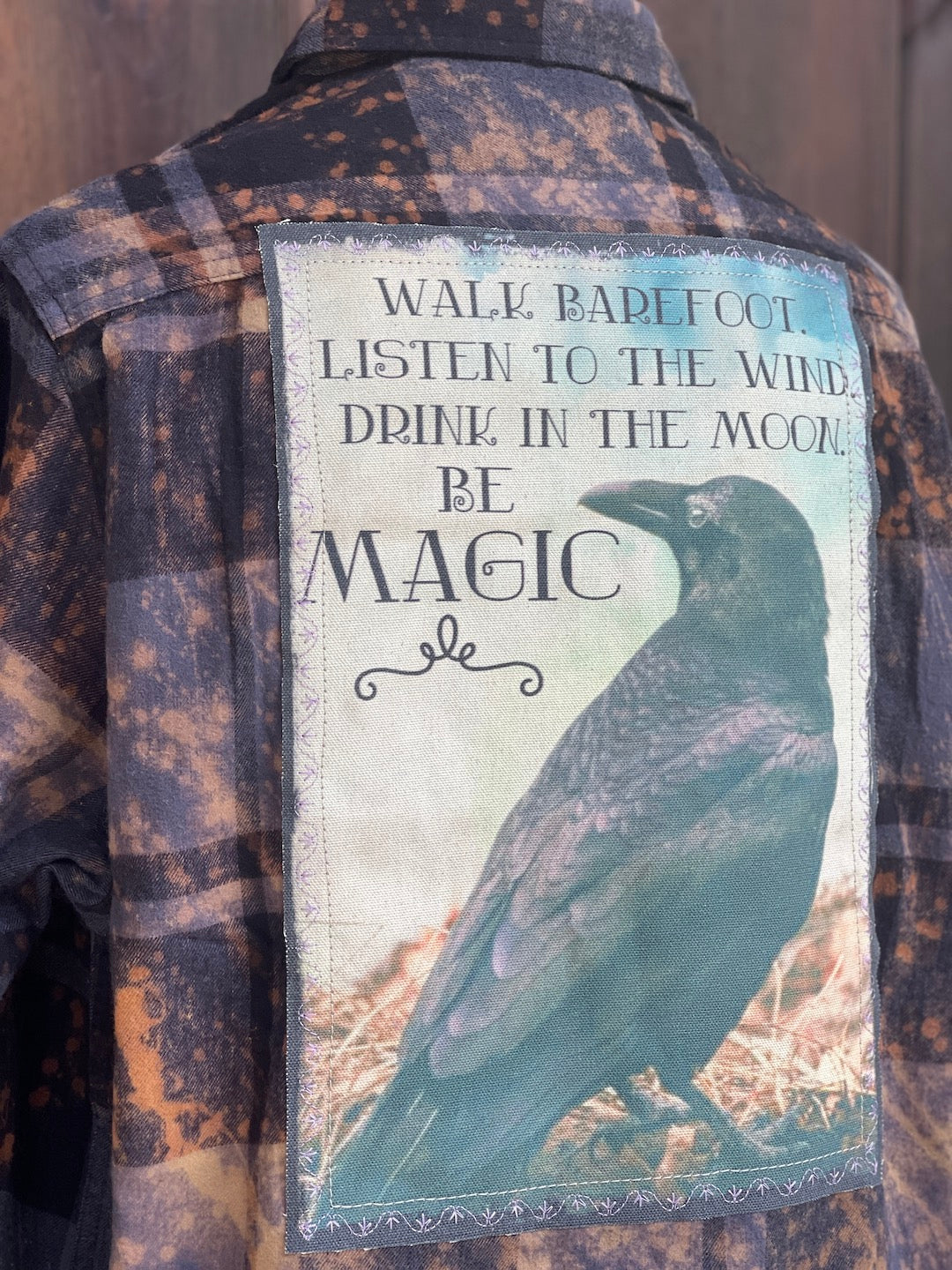 Raven Magic Art Flannel on line at Angry Minnow Vintage