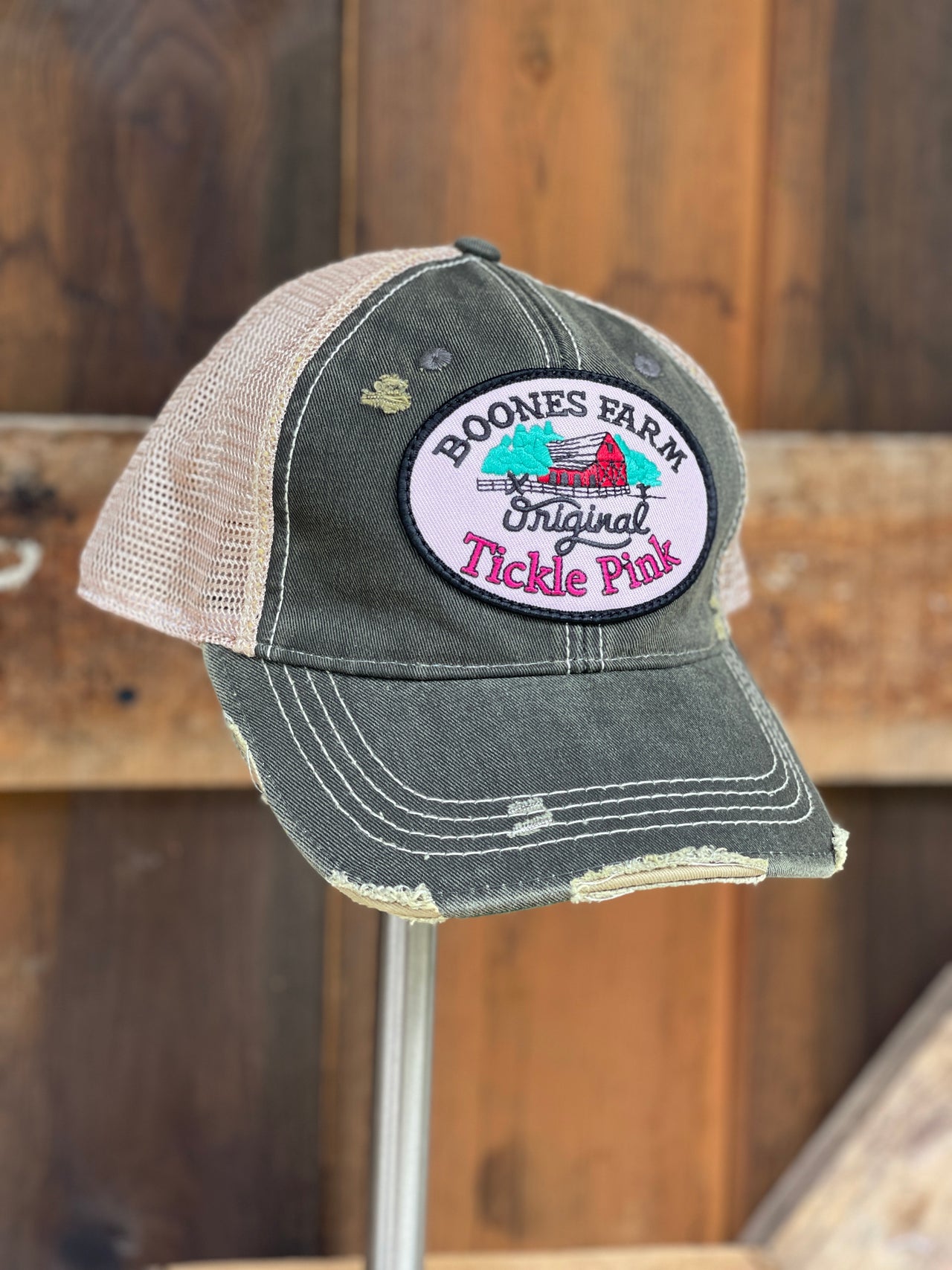 Tickle Pink Hat Angry Minnow Vintage