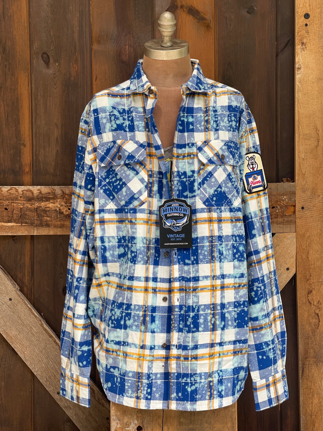 Land of Sky Blue Waters Art Flannel- Wake Board Plaid