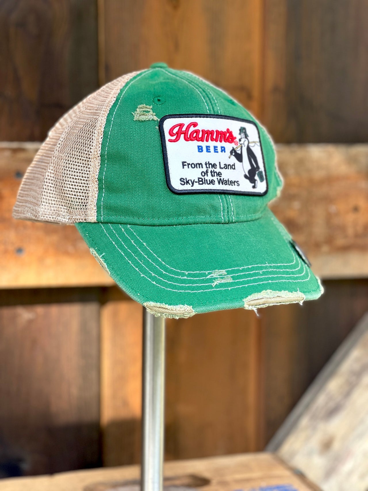 Hamm's Fishing Bear Hat Angry Minnow Vintage