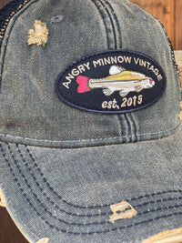 Thumbnail for Angry Minnow Vintage Retro Logo Hats