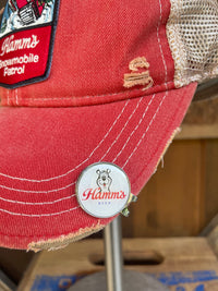 Thumbnail for Hamm's Snowmobile Hat- Distressed Red