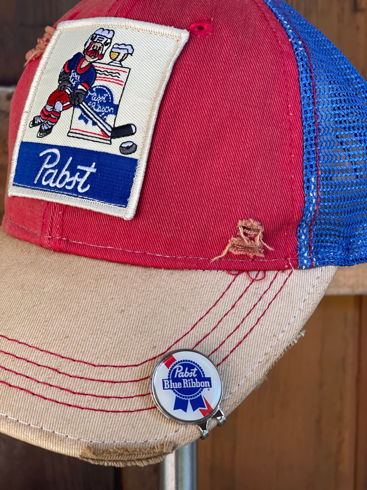 Pabst Blue Ribbon Tri-tone Hockey Hat