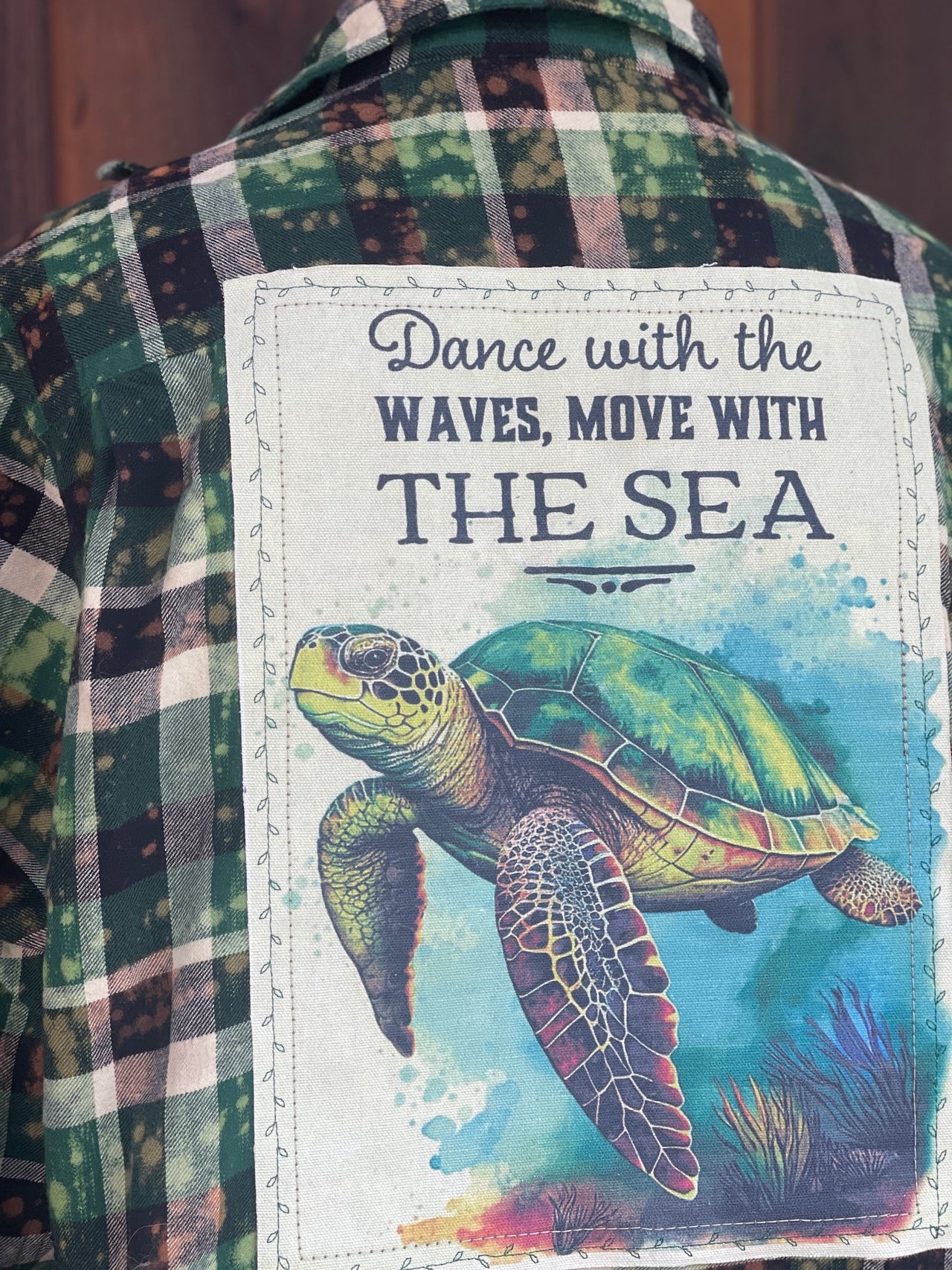 Sea turtle Flannel Angry Minnow Vintage