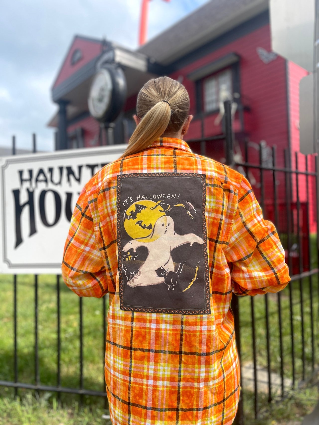 BOO! Ghost flannel Angry Minnow Vintage