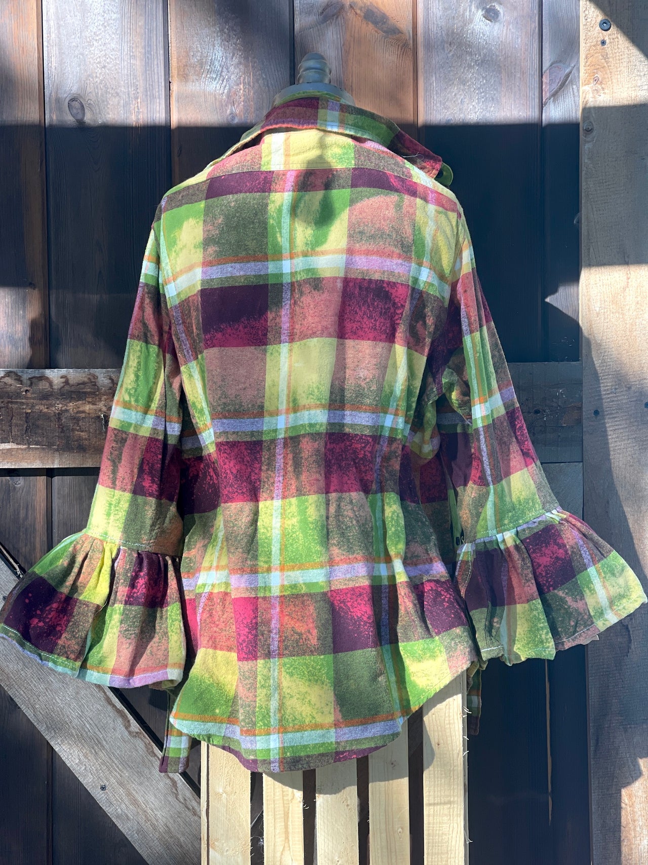 Flared Sleeve Flannel- VICTORIAN GARDEN Size Xlarge