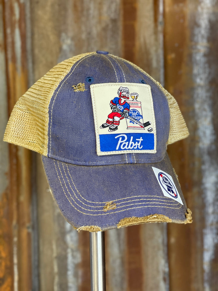 Pabst Blue Ribbon Hockey Hat- Distressed Royal