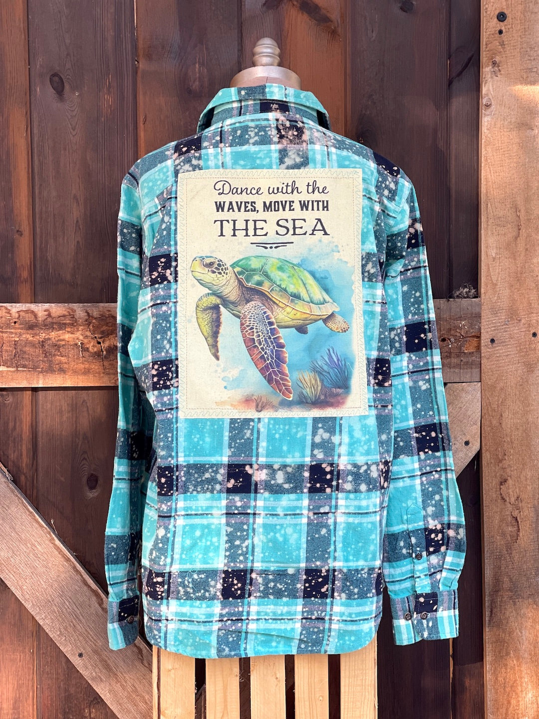 Sea Turtle Art Flannel Angry Minnow Clothing Co.