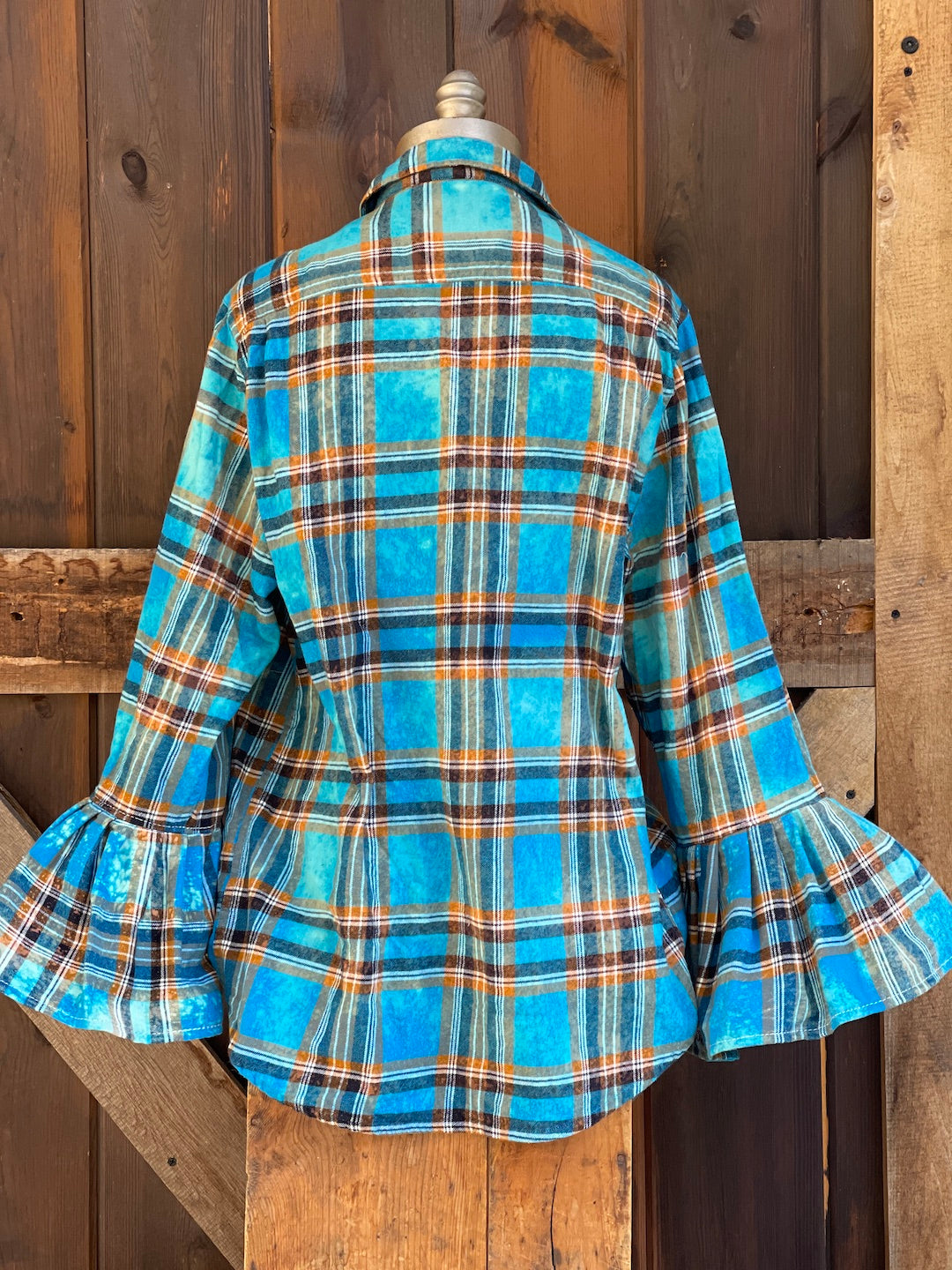 Flared Sleeve Flannel- FALL BOUQUET Size Medium