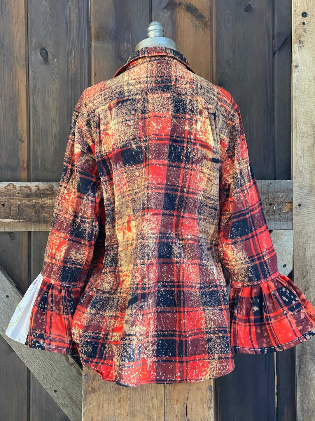 Flared Sleeve Flannel- FRIDAY Xlarge