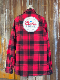 Thumbnail for Coors Light Flannel Angry Minnow Vintage