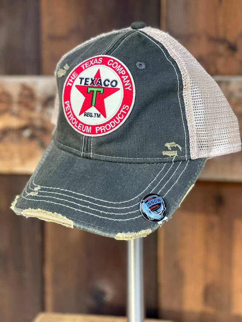 Texaco Company  Petro Hat- Distressed Black Snapback