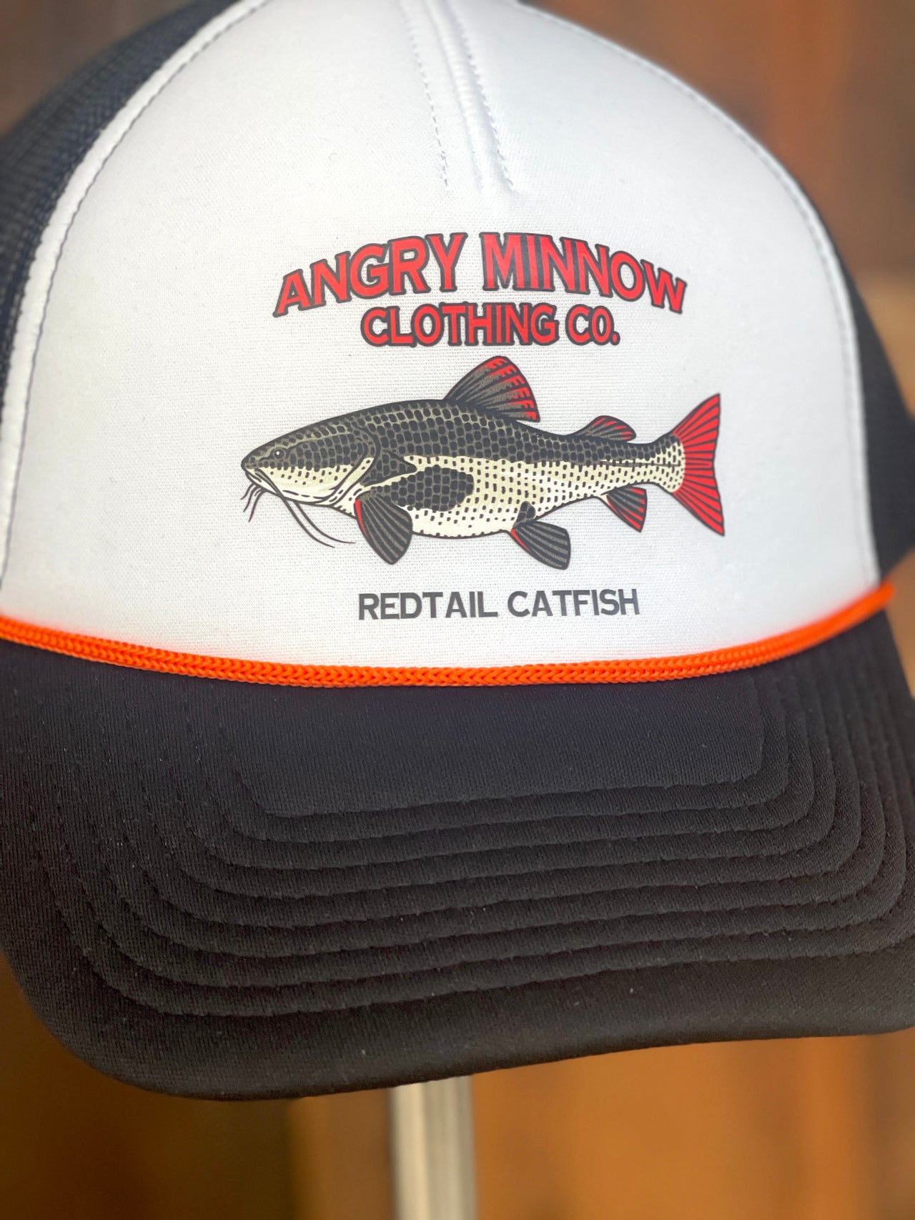 Angry Minnow Freshwater Fishing Foam Hat- REDTAIL CATFISH