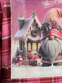 Thumbnail for NORTH POLE GNOMEY Art Flannel LIMITED EDITION Sugar Plum  Plaid