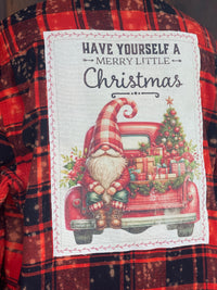 Thumbnail for MERRY LITTLE CHRISTMAS Art Flannel- Distressed Ember