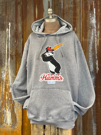 Thumbnail for Hamm's Baseball Hoodie- Charcoal grey