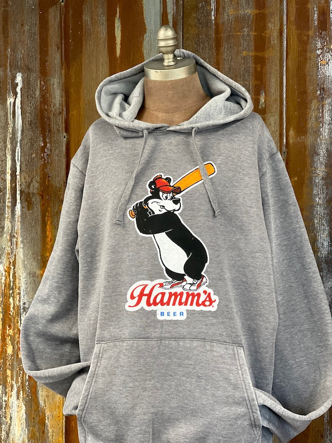 Hamm's Baseball Hoodie- Charcoal grey