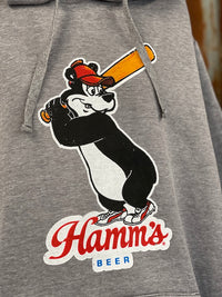 Thumbnail for Hamm's Baseball Hoodie- Charcoal grey