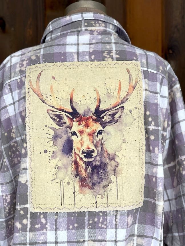 Flared Sleeve Flannel- TWILIGHT BUCK 2XL