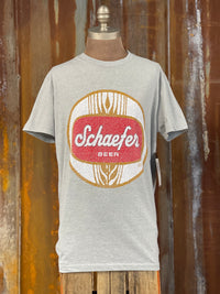 Thumbnail for Schaefer Beer Graphic Tee- Heather Grey