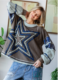 Thumbnail for Star Patchwork Sweatshirt