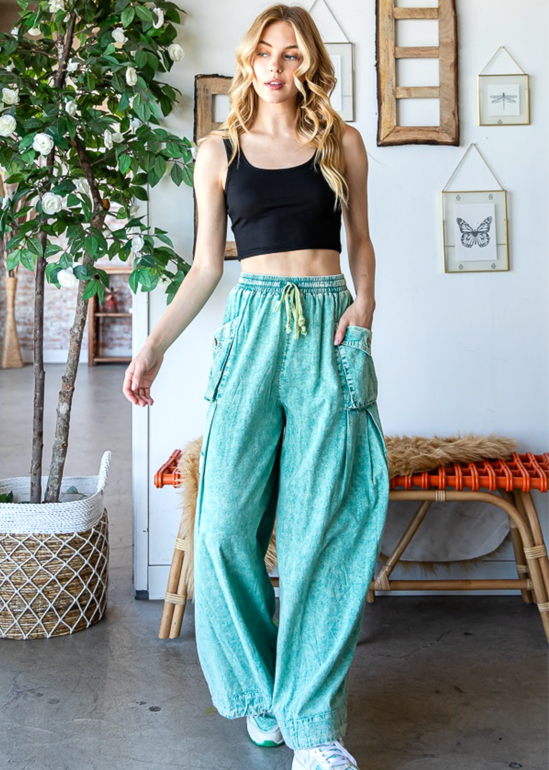 Washed LOUNGER Pants- Teal