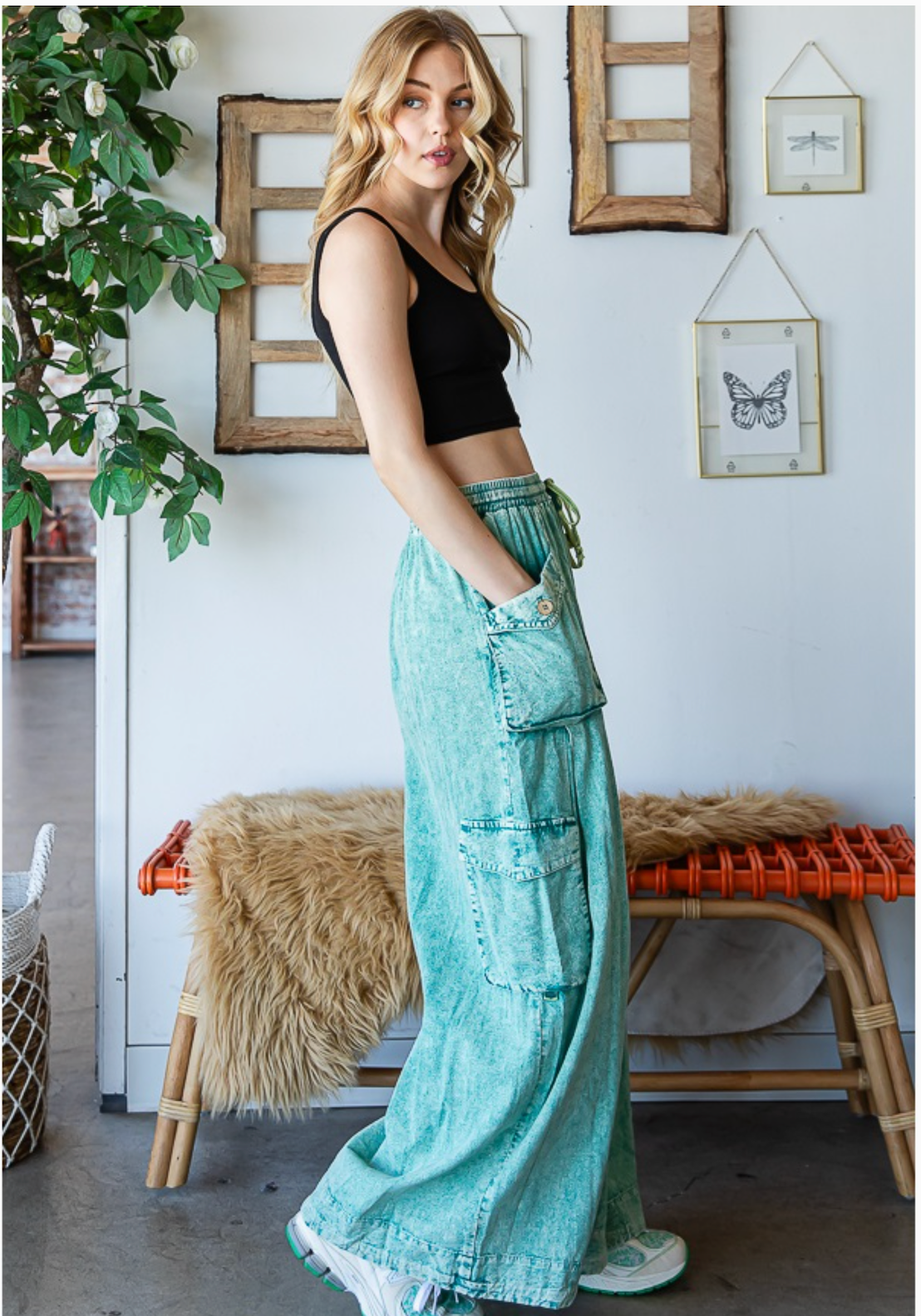 Washed LOUNGER Pants- Teal