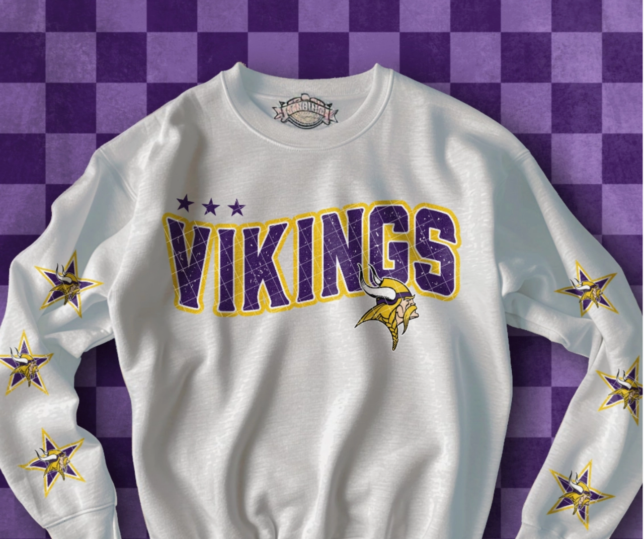 Star Sleeve Vikings sweatshirt